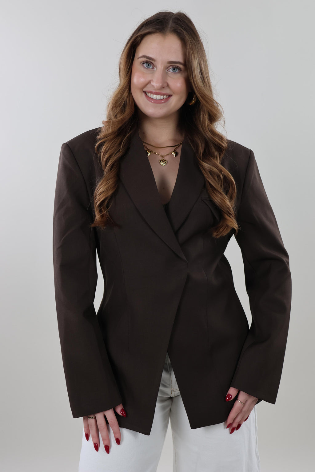 Tailored pocket Blazer - Dark brown