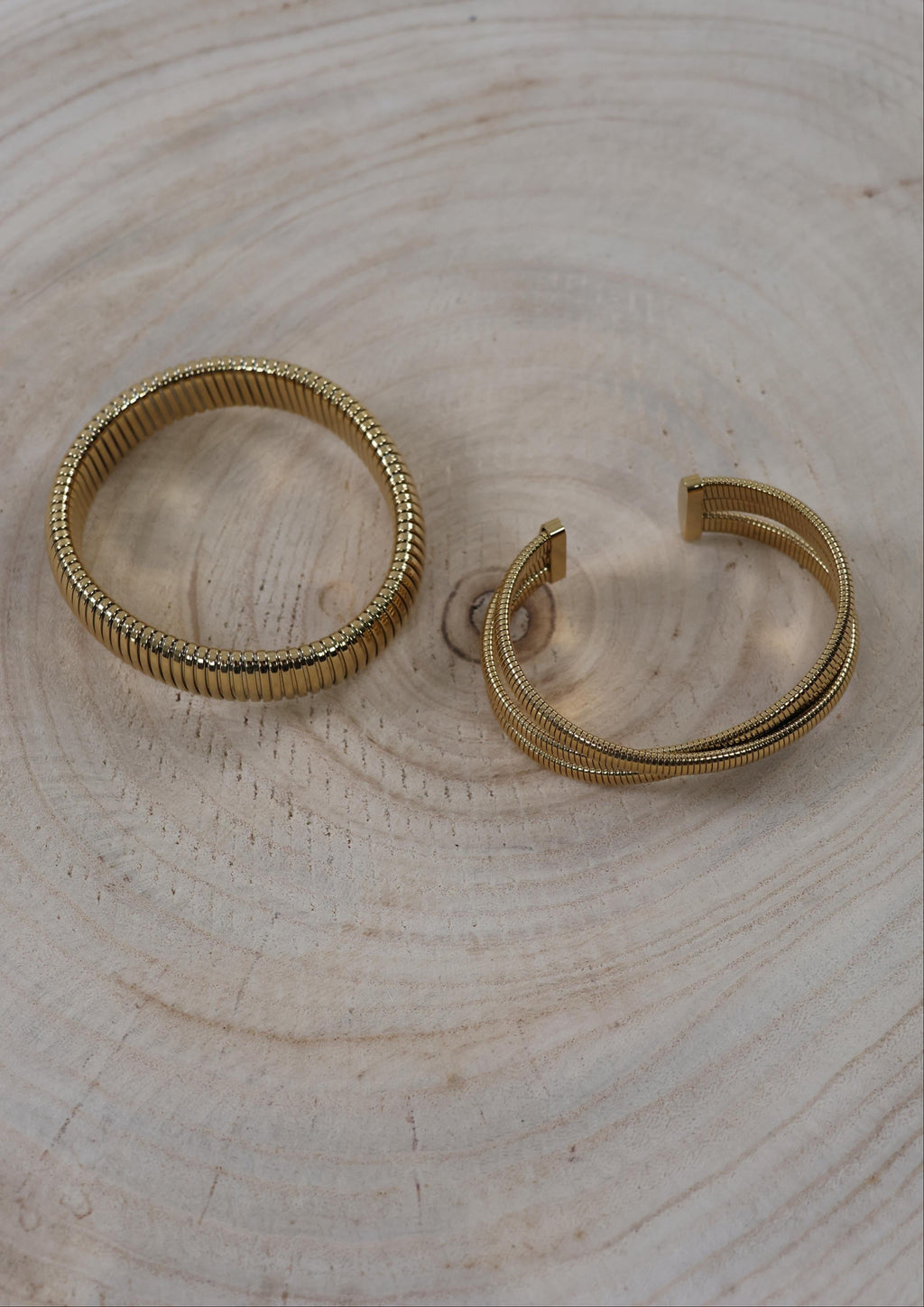 Textured triple-band cuff Bracelet