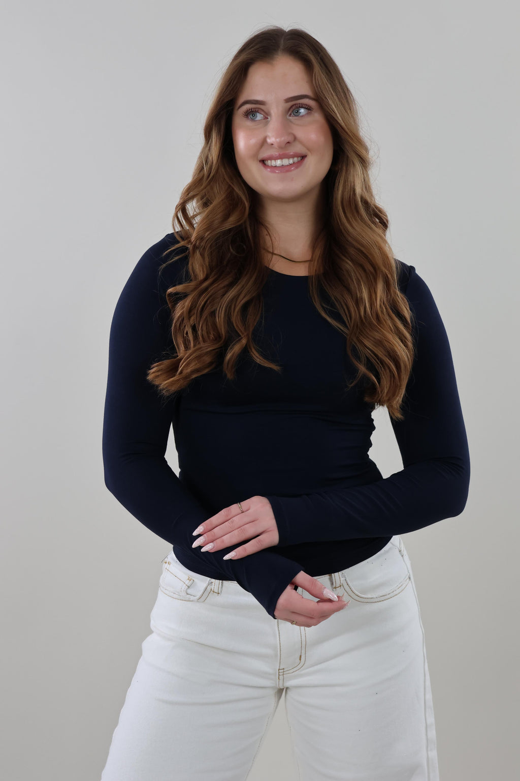 Essential long sleeve Top - Navy