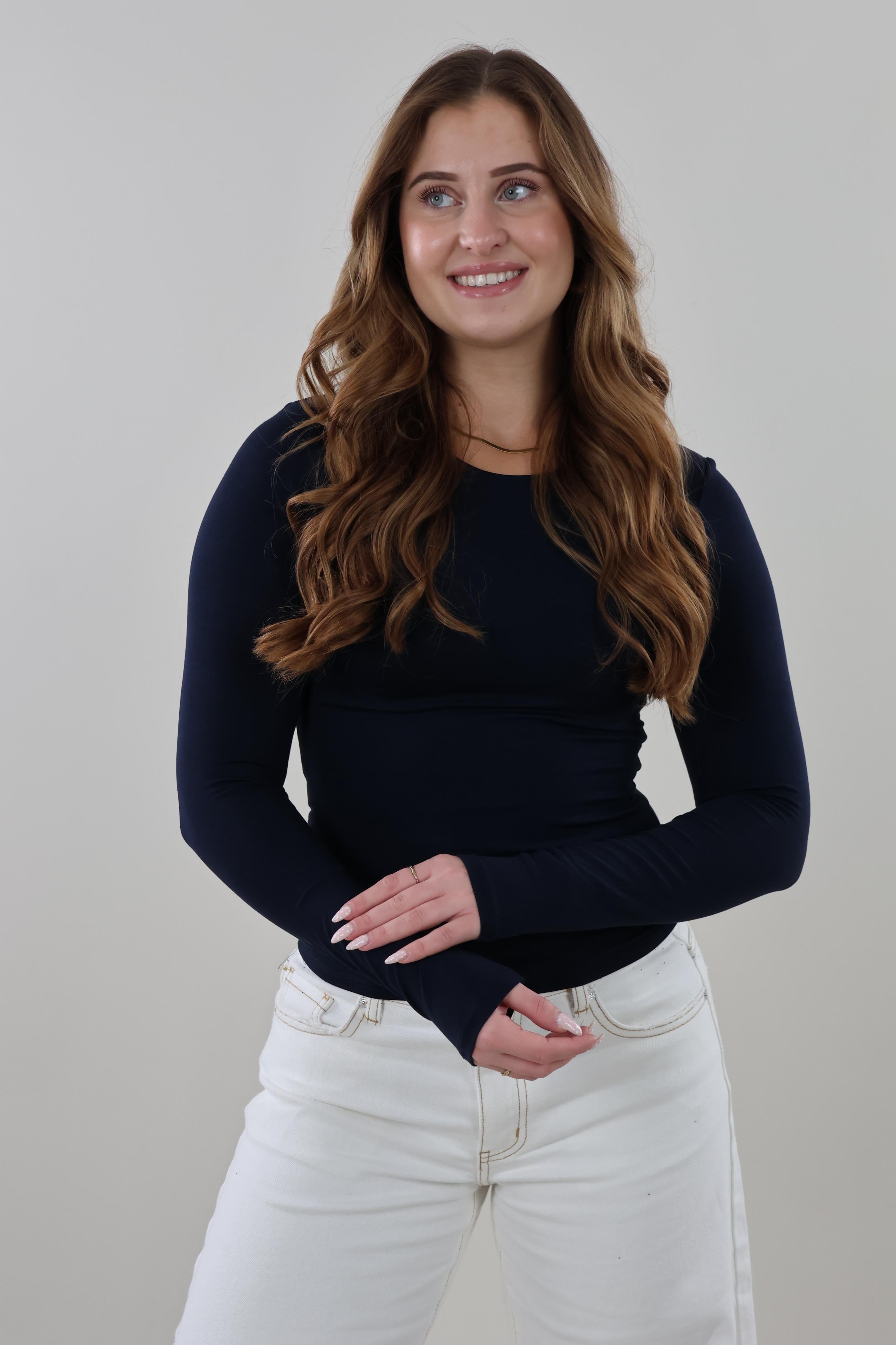Essential long sleeve Top - Navy