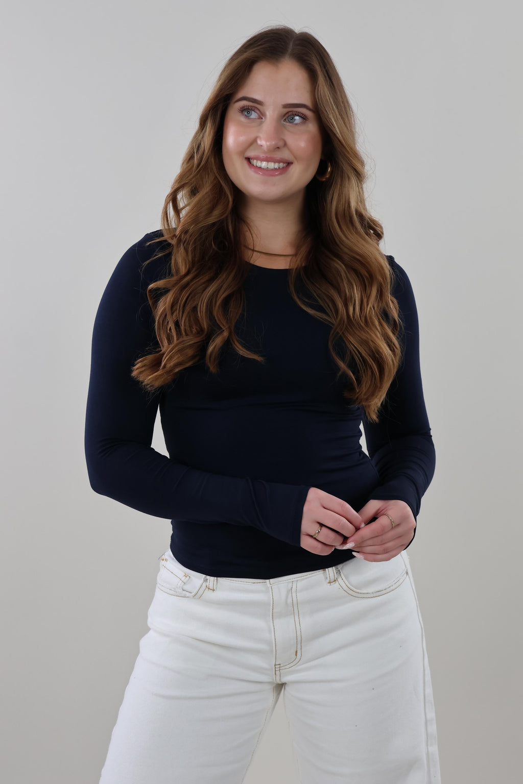 Essential long sleeve Top - Navy