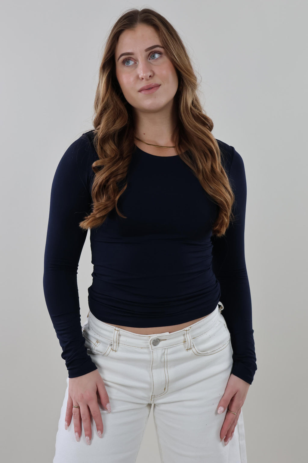 Essential long sleeve Top - Navy