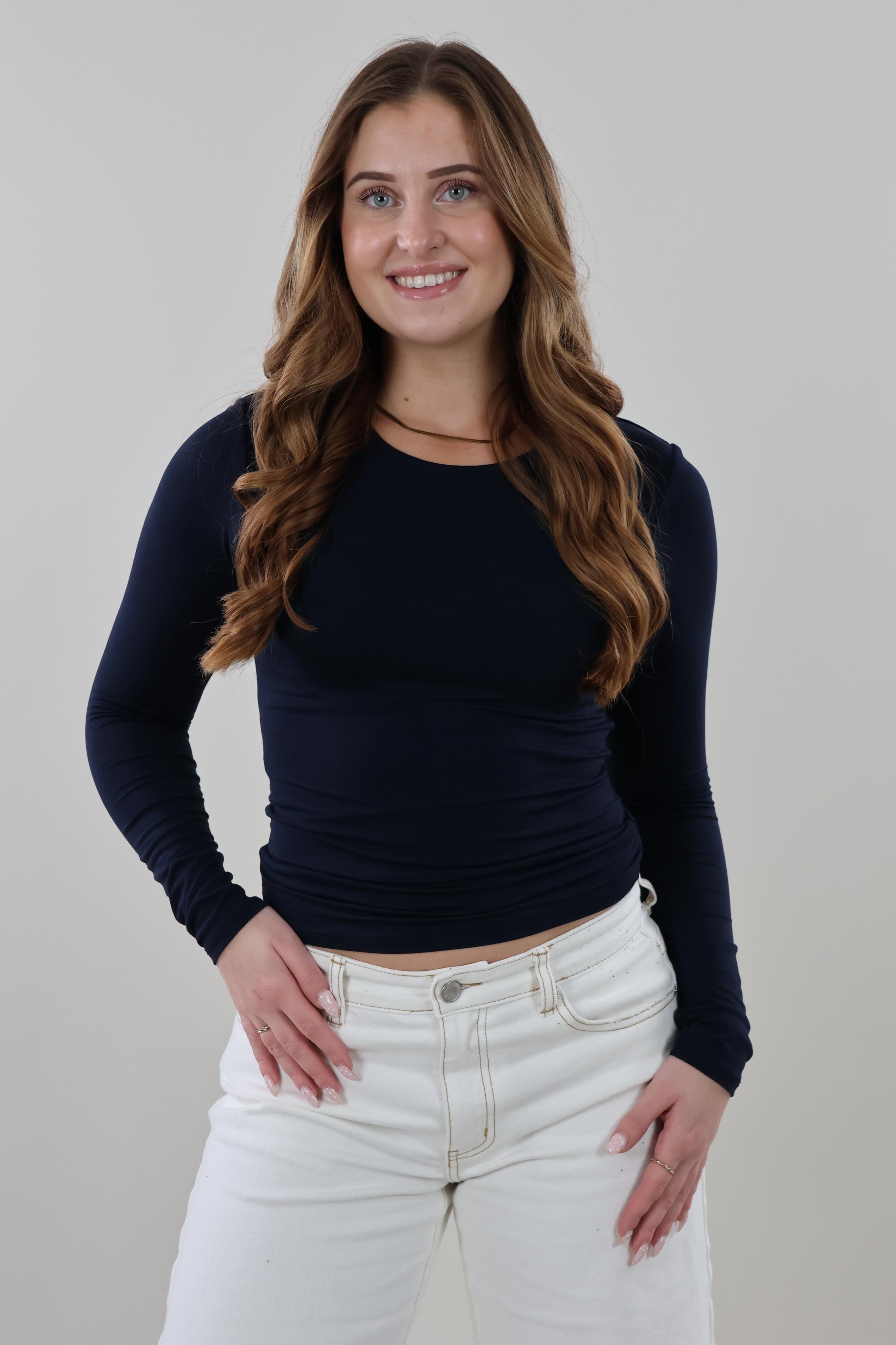 Essential long sleeve Top - Navy