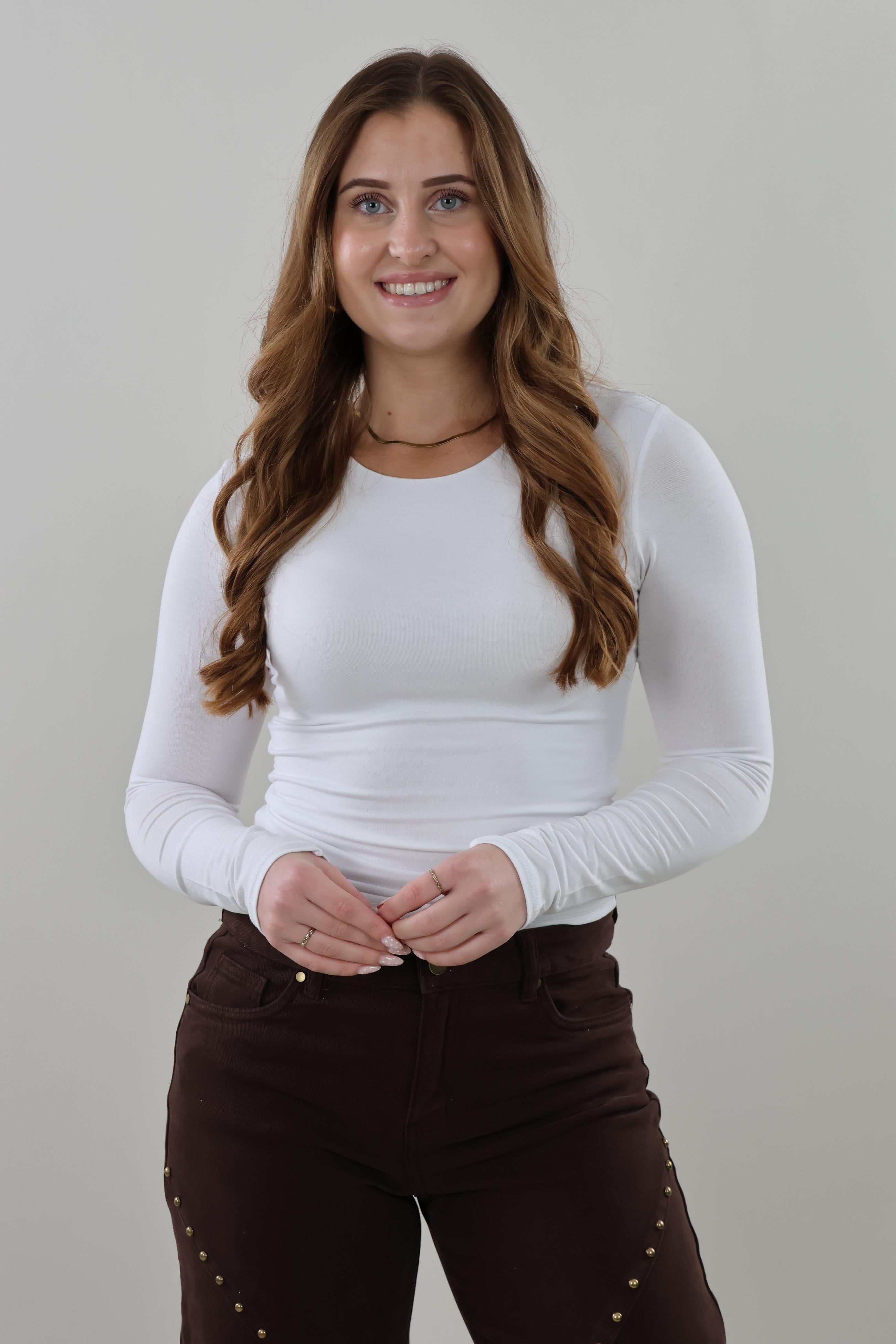 Essential long sleeve Top - White