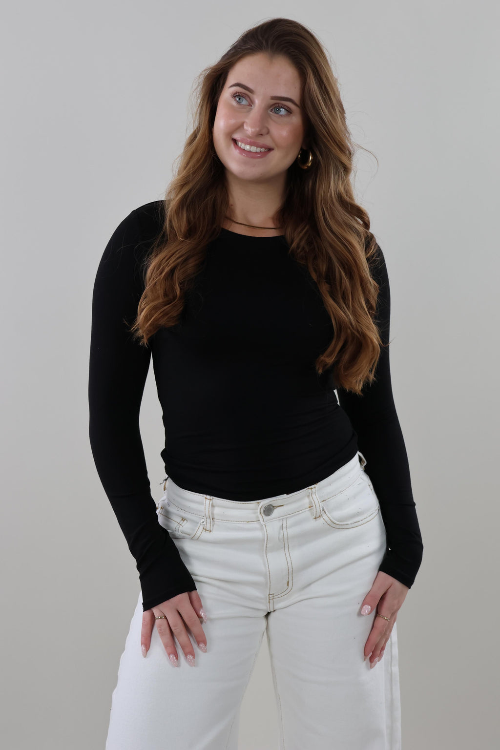Essential long sleeve Top - Black