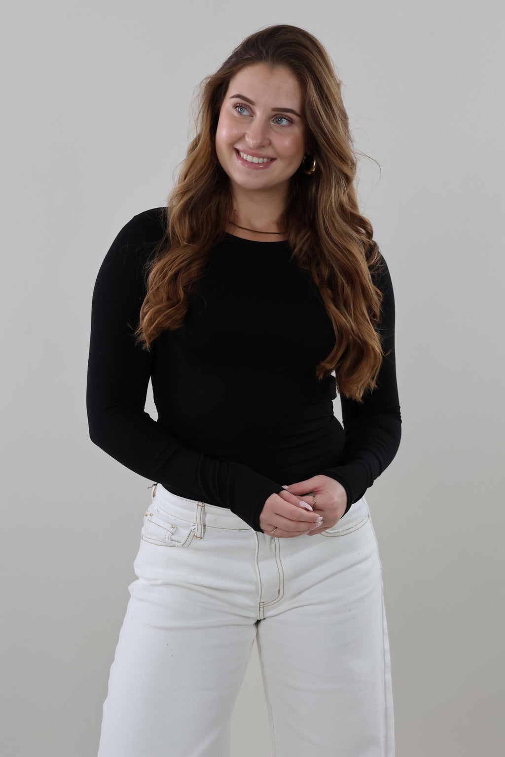 Essential long sleeve Top - Black