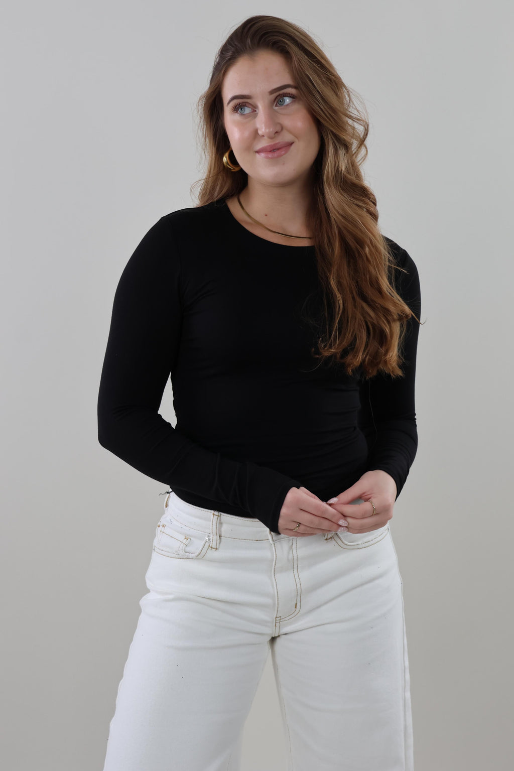 Essential long sleeve Top - Black