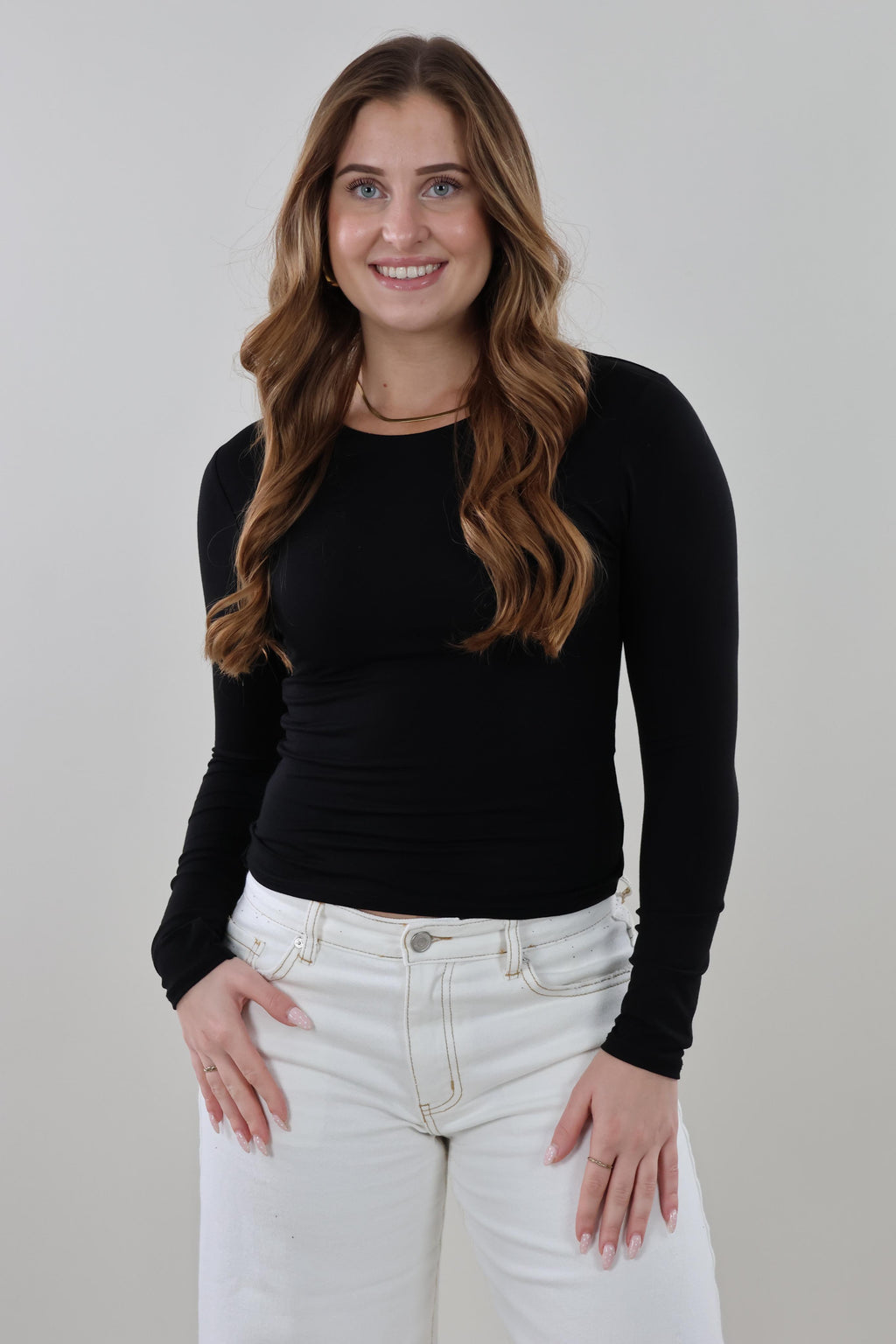 Essential long sleeve Top - Black