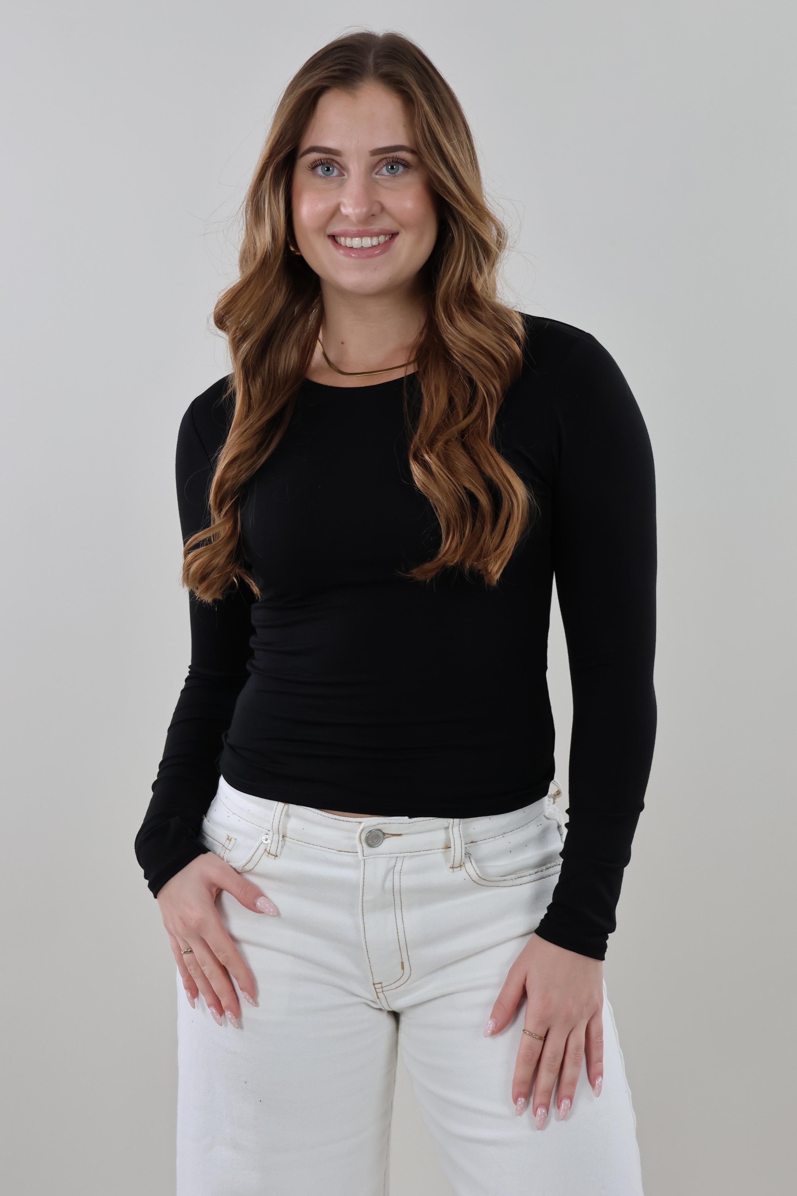 Essential long sleeve Top - Black