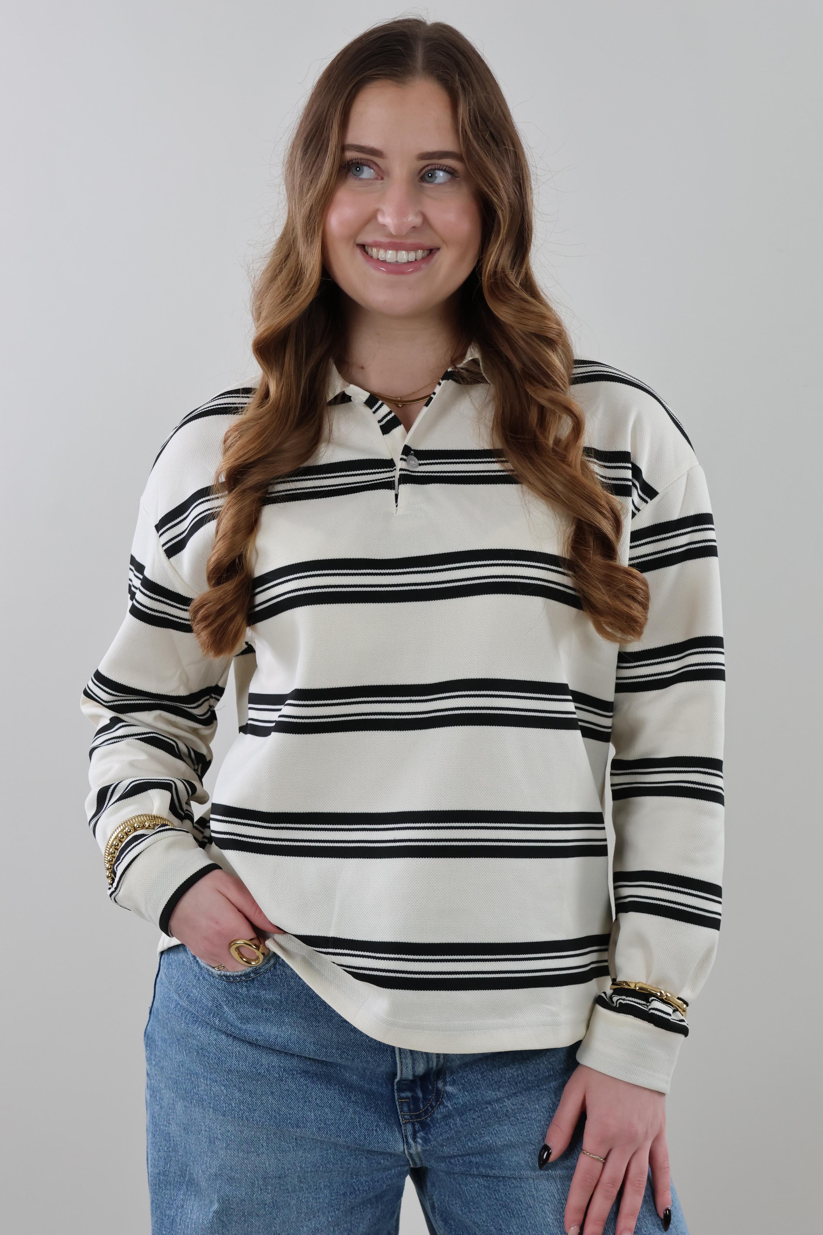 Striped long sleeve Polo