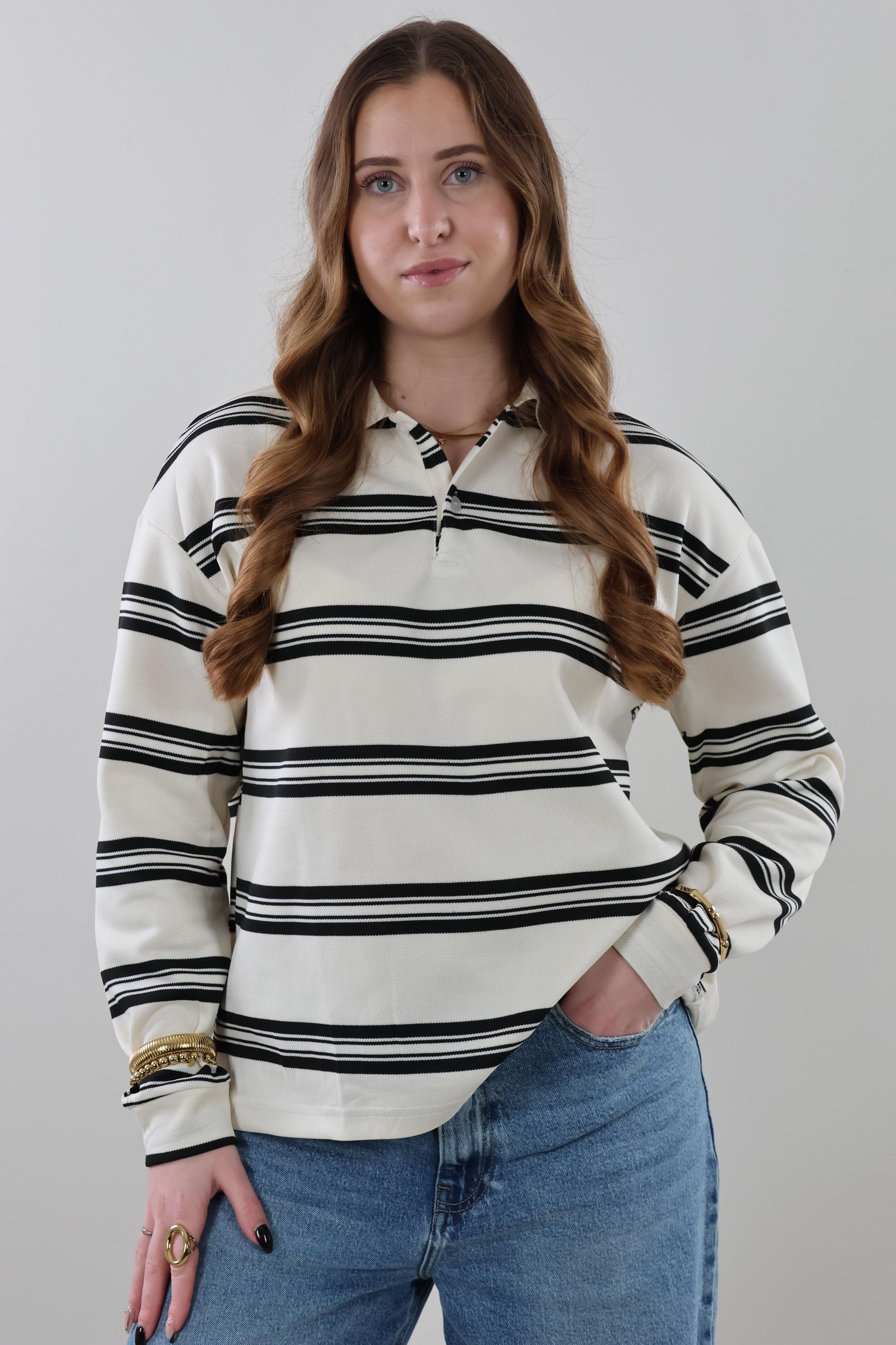 Striped long sleeve Polo